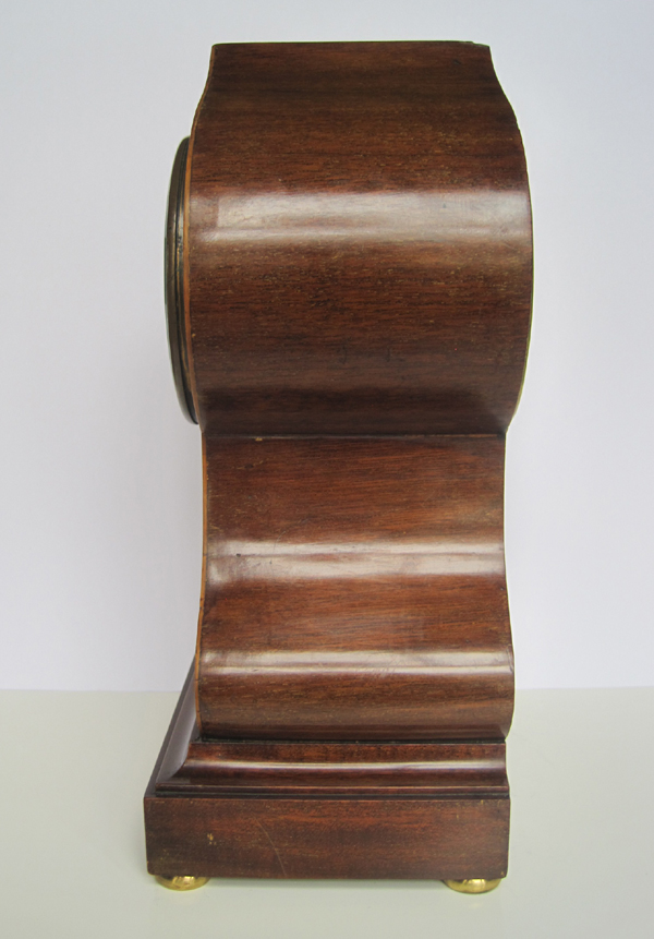 French Balloon clock, right-side view of the case